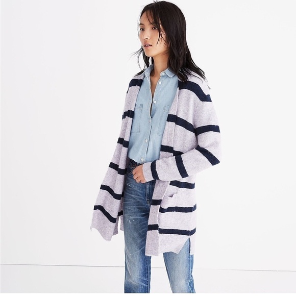 Madewell Kent Cardigan Sweater in Stripe. Size XXS. - Picture 2 of 11